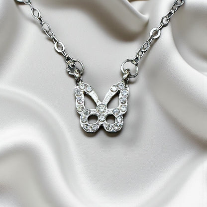 Mini Silver Butterfly Necklace