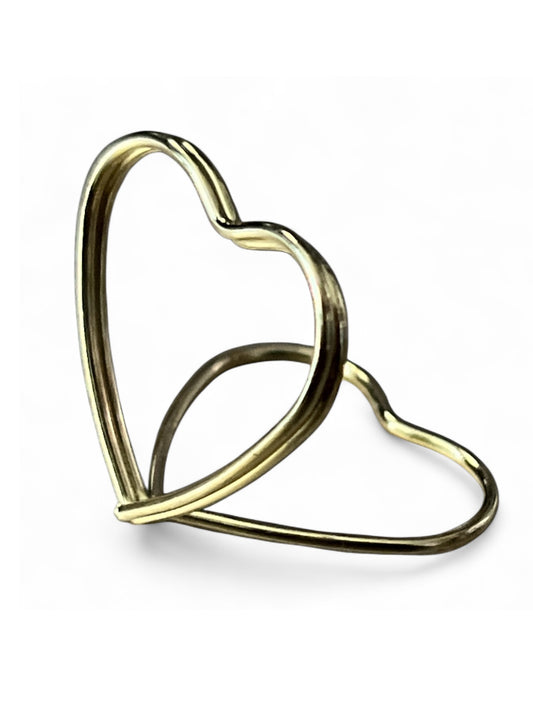 Golden Heart Place Card Holder