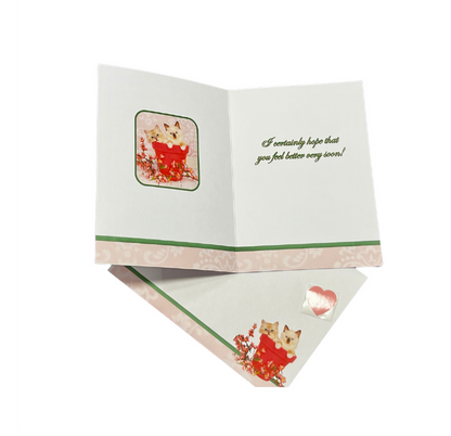 GET WELL Kittens Greeting Card
