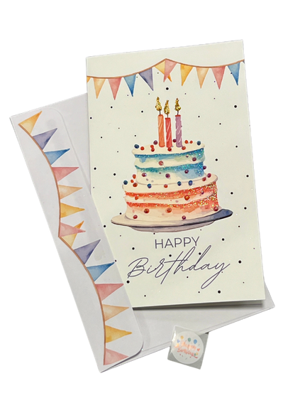 Scrumptious Sparkle Cake Birthday Card