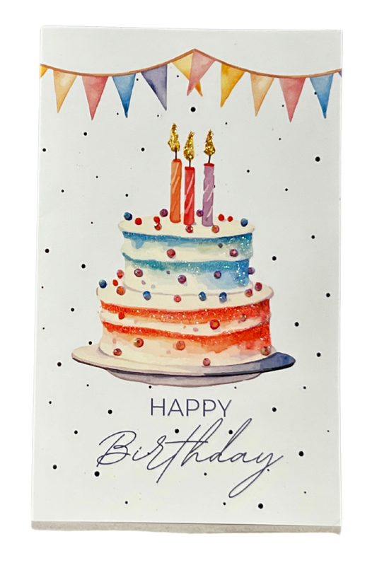Scrumptious Sparkle Cake Birthday Card