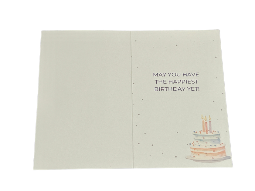 Scrumptious Sparkle Cake Birthday Card