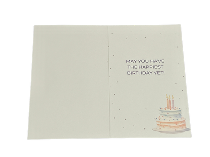 Scrumptious Sparkle Cake Birthday Card