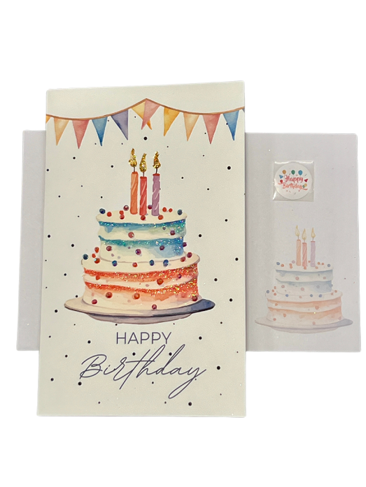 Scrumptious Sparkle Cake Birthday Card