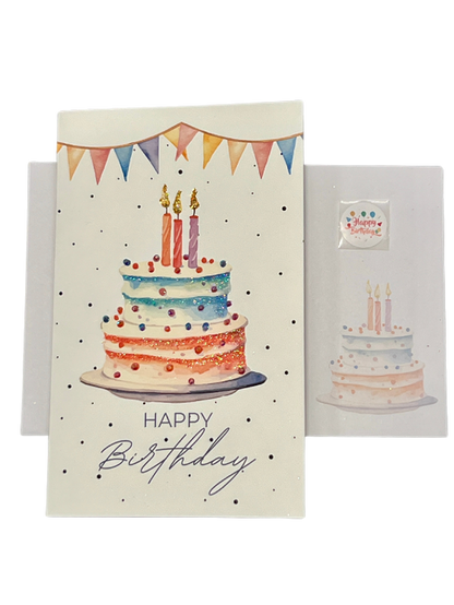 Scrumptious Sparkle Cake Birthday Card