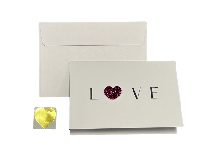 3D Heart LOVE Mini Card