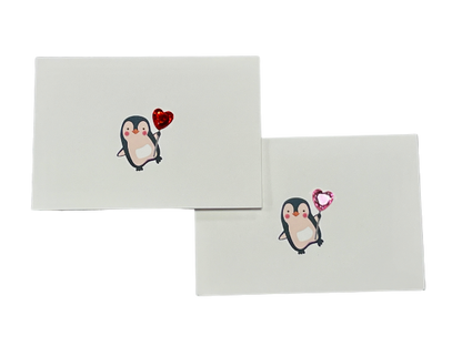 3D Heart Penguin Mini Card