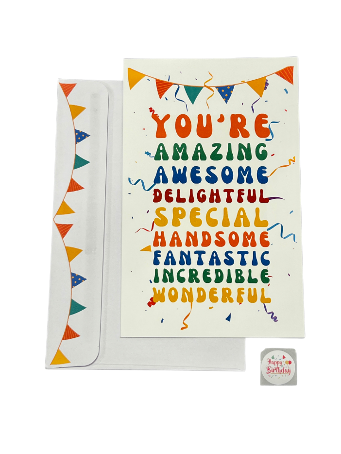YOU'RE AMAZING Birthday Card