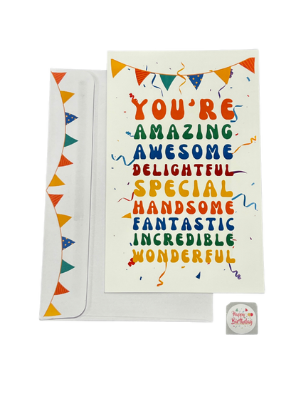 YOU'RE AMAZING Birthday Card