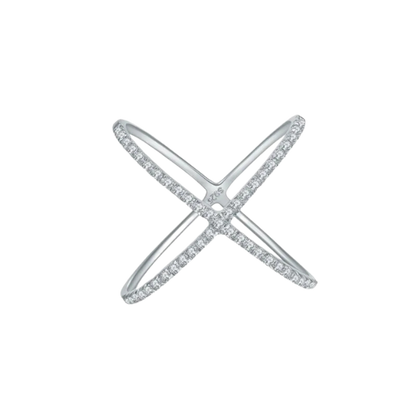 The Allure Crisscross Moissanite Ring