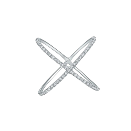 The Allure Crisscross Moissanite Ring