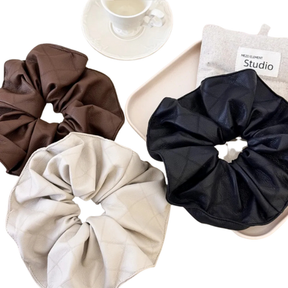 Premium Leather Hair Scrunchies