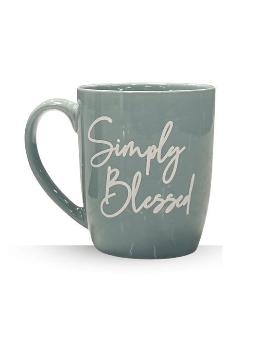 SIMPLY BLESSED Turquoise Mug