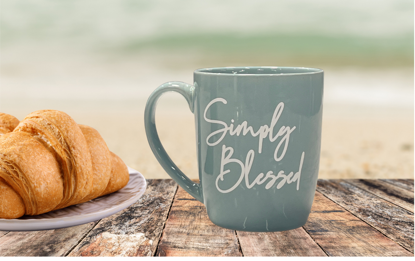 SIMPLY BLESSED Turquoise Mug