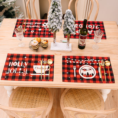 Plaid Holiday Placemats, 2 pieces
