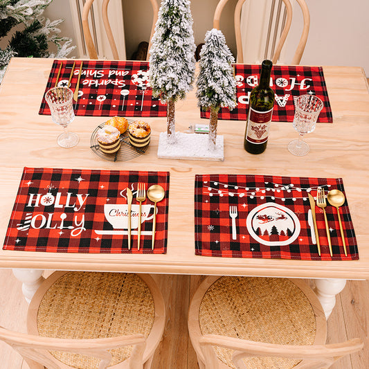 Plaid Holiday Placemats, 2 pieces