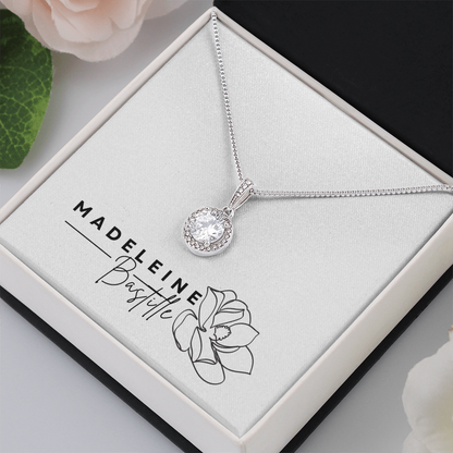 The Halo Solitaire Pendant Necklace