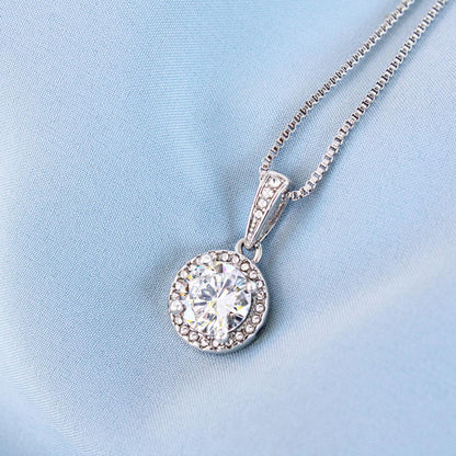 The Halo Solitaire Pendant Necklace
