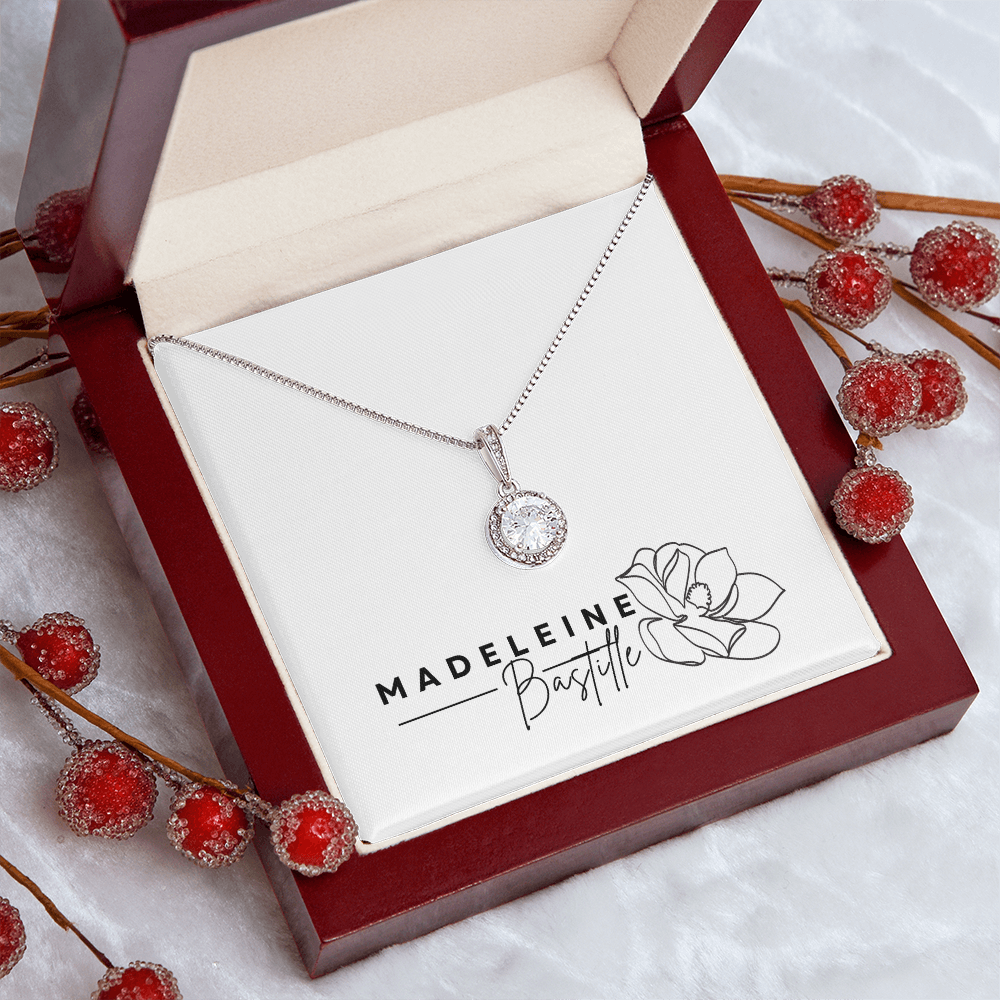 The Halo Solitaire Pendant Necklace