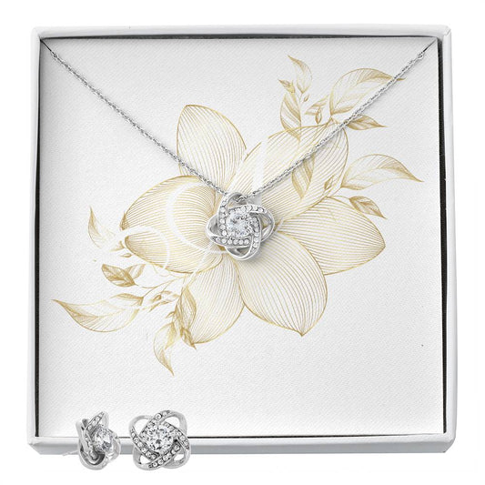 The Eternal Love Knot Earring & Necklace Set