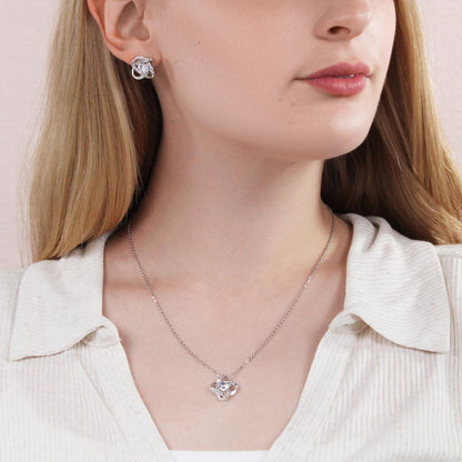 The Eternal Love Knot Earring & Necklace Set