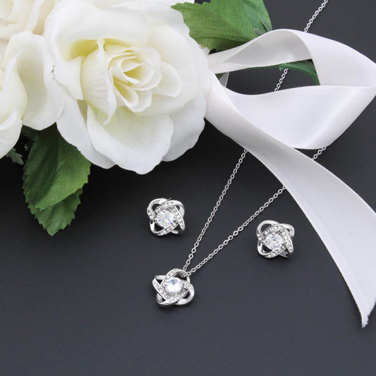 The Eternal Love Knot Earring & Necklace Set