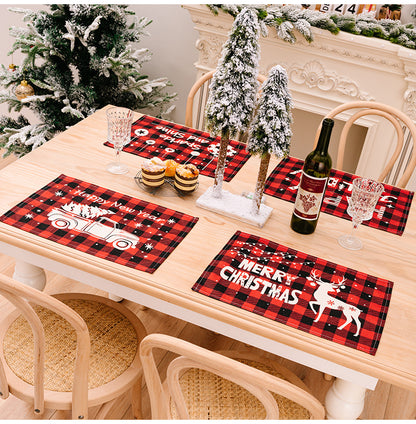 Plaid Holiday Placemats, 2 pieces