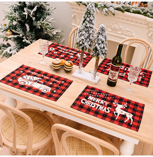Plaid Holiday Placemats, 2 pieces
