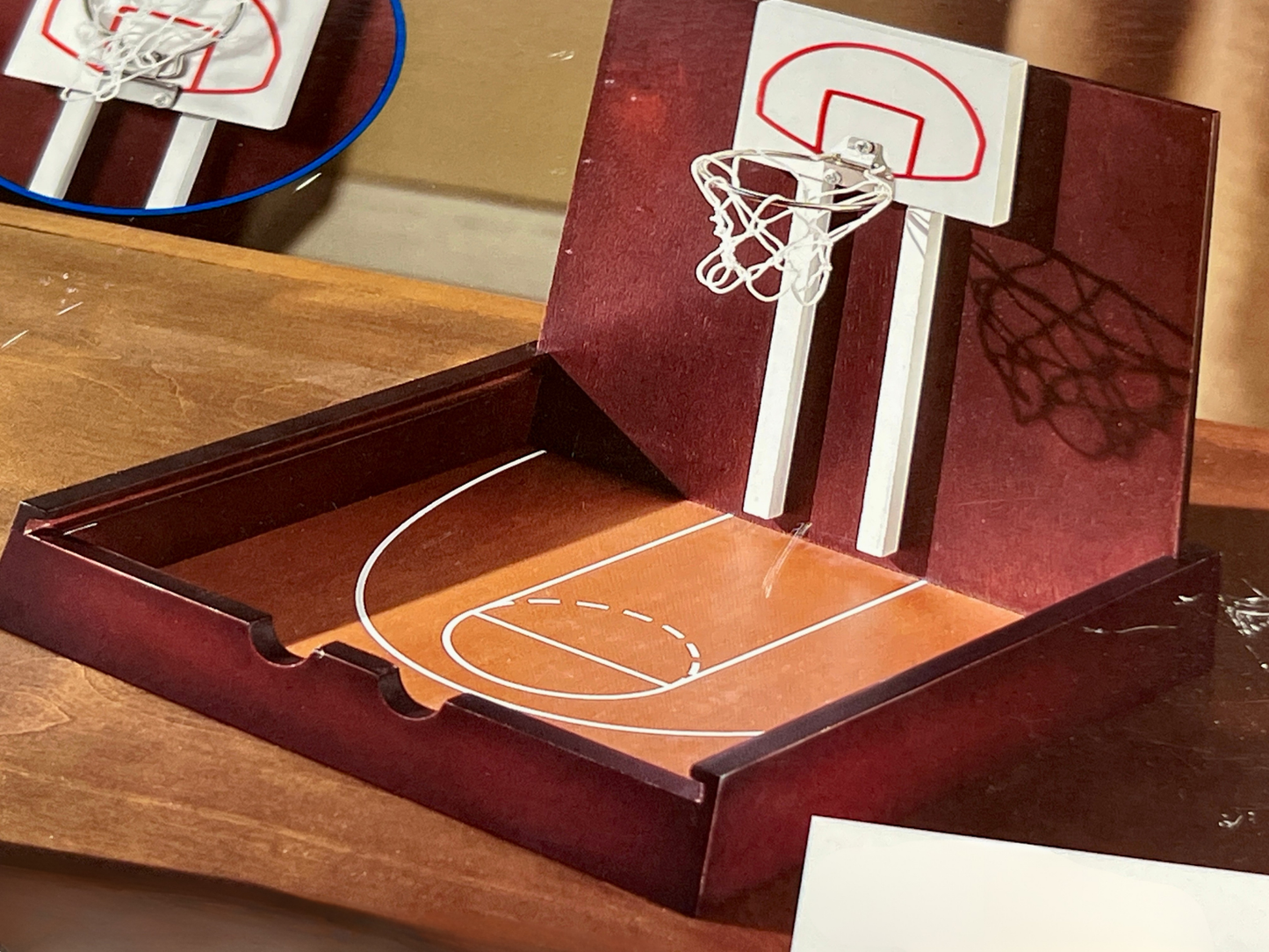 Wooden Tabletop Basketball Game