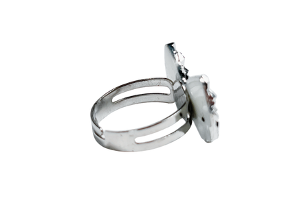 Sparkling Bowtie/Heart Rings Set