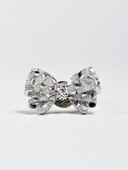 Sparkling Bowtie/Heart Rings Set