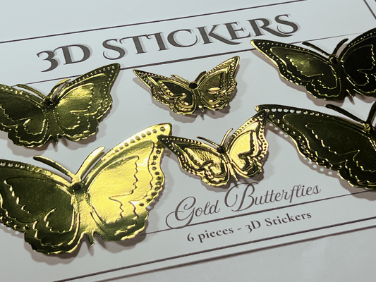 3D Stickers - Butterflies, 6 pcs.