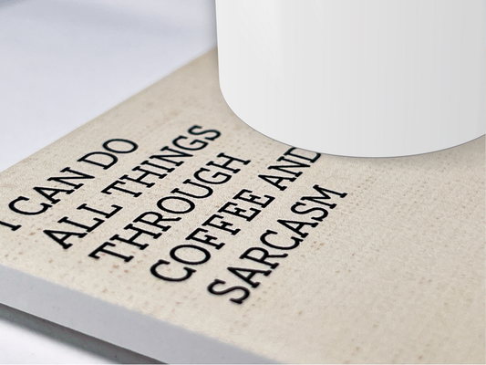 Coffee Sarcasm Coaster Set, 6 pcs.