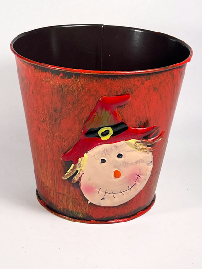 Scarecrow Pail Autumn Decor