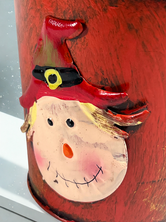 Scarecrow Pail Autumn Decor