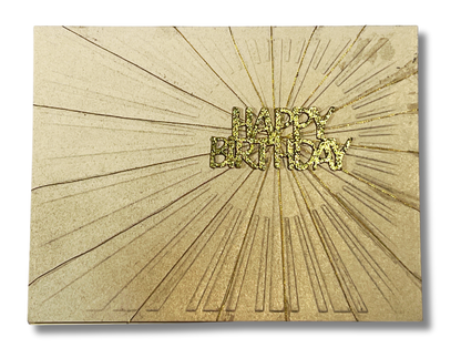 HAPPY BIRTHDAY Sparkle Gold Card