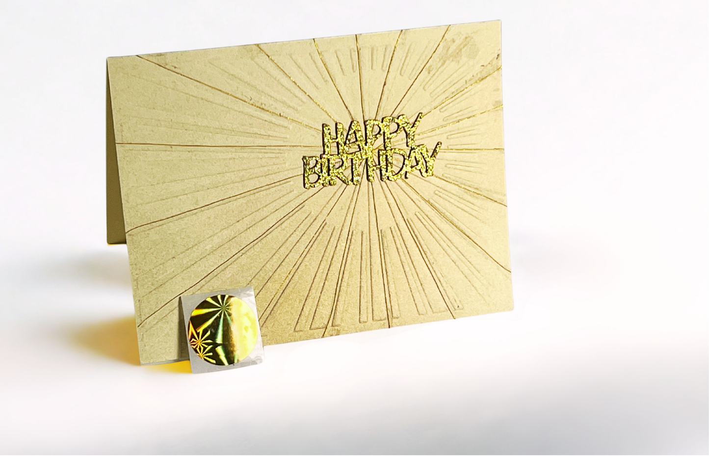 HAPPY BIRTHDAY Sparkle Gold Card
