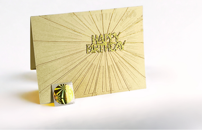 HAPPY BIRTHDAY Sparkle Gold Card