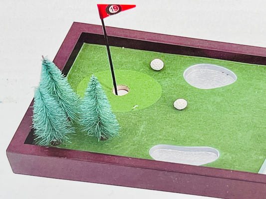 Wooden Tabletop Golf Game
