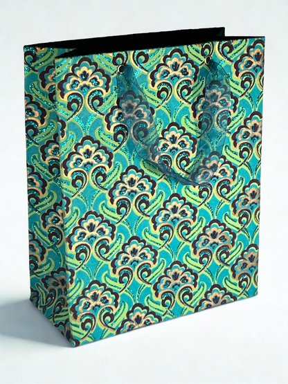 Glamour Green Peacock Gift Bag