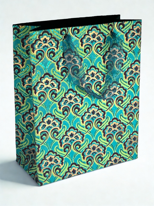 Glamour Green Peacock Gift Bag