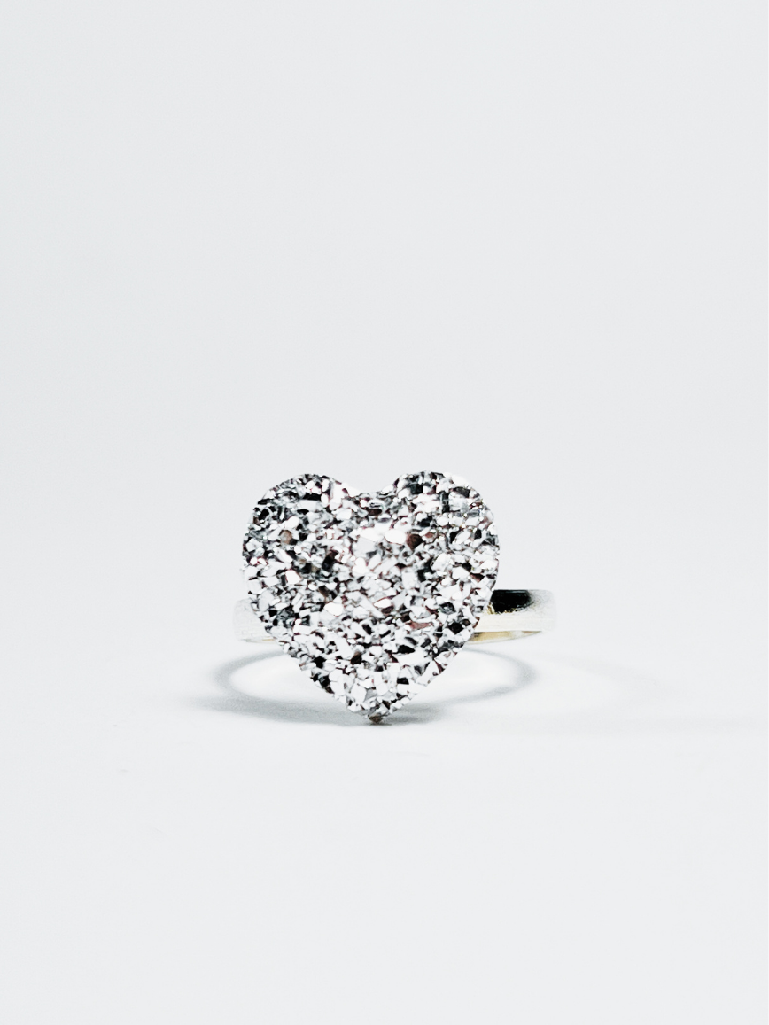 Sparkling Bowtie/Heart Rings Set