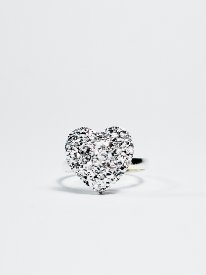 Sparkling Bowtie/Heart Rings Set