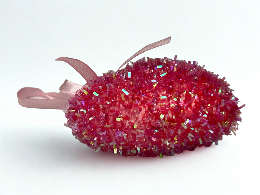 Sparkle Pink Heart Ornament