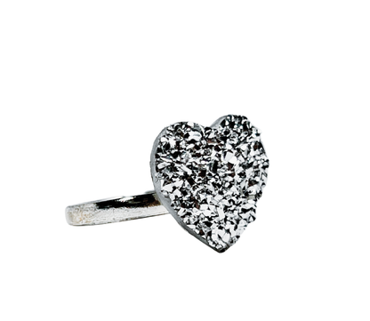Sparkling Bowtie/Heart Rings Set