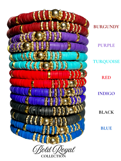 The Luxe Gold & Clay Bead Bracelet