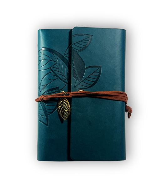 Faux Leather Green Wrapped Notebook