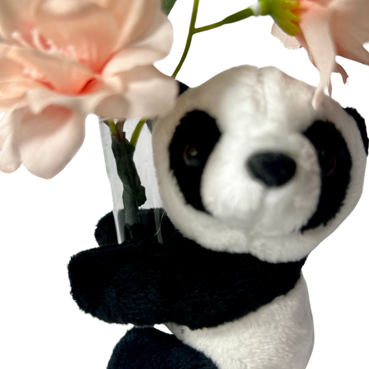 The Hugging Panda with Flowers