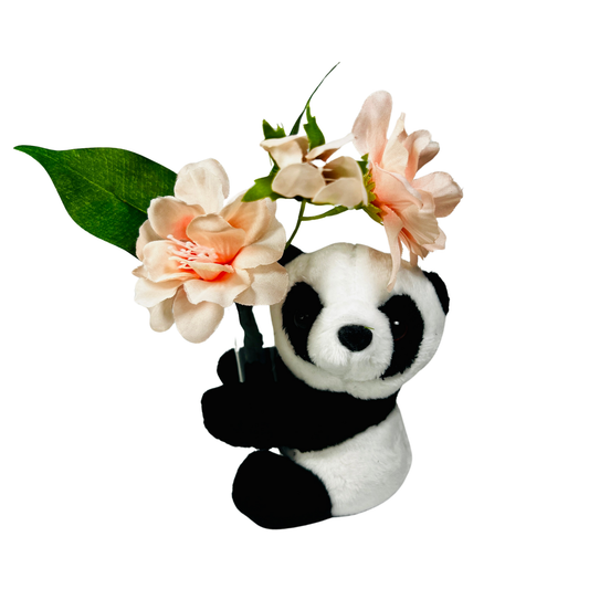 The Hugging Panda with Flowers