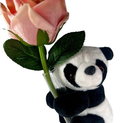 The Hugging Panda with Flowers